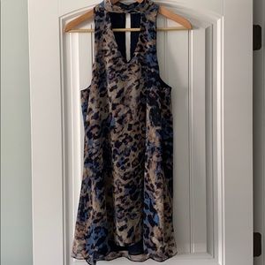 VICI DOLLS leopard print keyhole neck dress